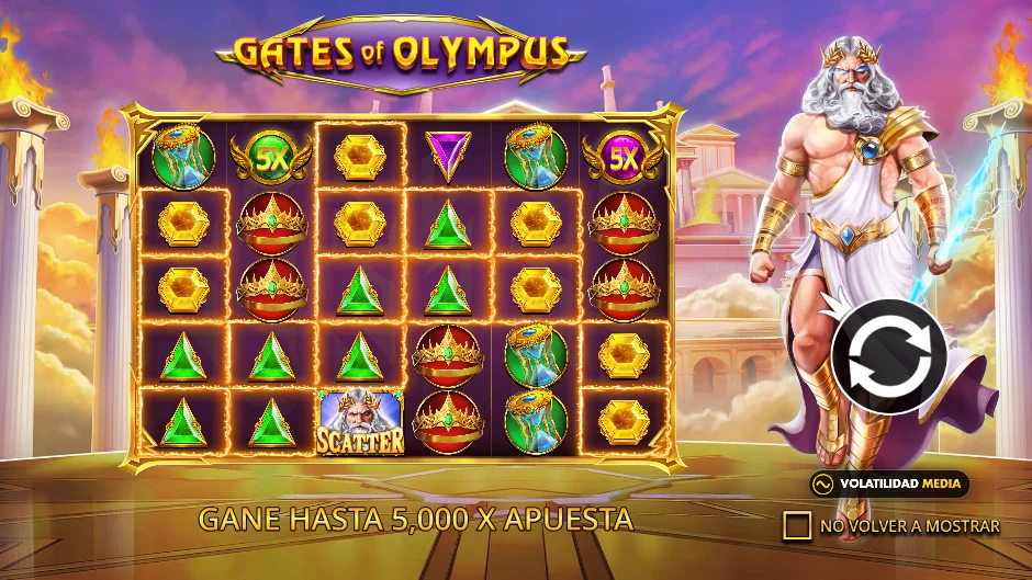 Gates of Olympus — pantalla de inicio
