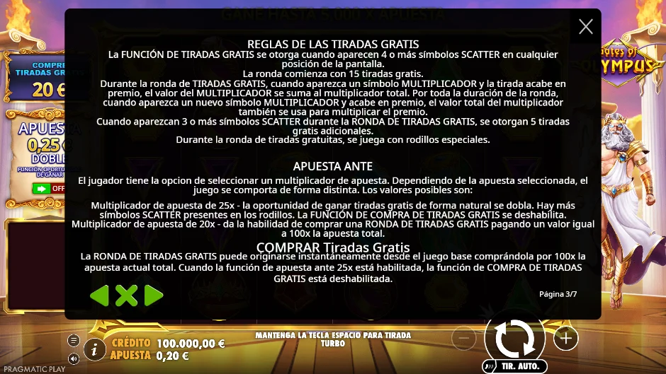 Gates of Olympus — tiradas gratis, ante y compra